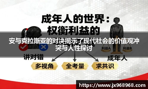 安与克拉斯亚的对决揭示了现代社会的价值观冲突与人性探讨